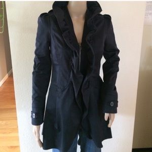 IDRA (Anthro) Double Ruffle Trench Coat